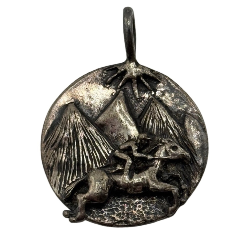 Vintage‎ 2000 Camp Merri-Mac Black Mountain NC Horse Sterling Silver Pendant